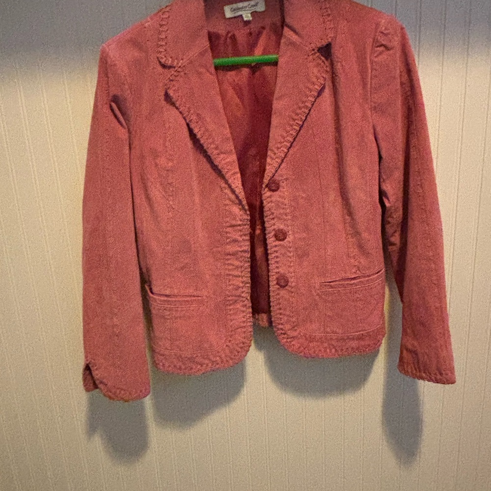 Coldwater Creek Rose Suede Jacket